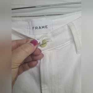 NWT Frame Ali High Rise Cigarette White Pants Size 31